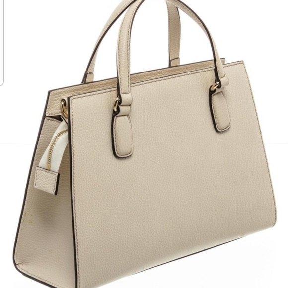 Gucci Beige Grained Leather Soho Top Handle Bag - Picture 5 of 8